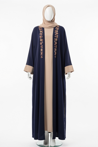 Abaya à Broderie Florale – Maya