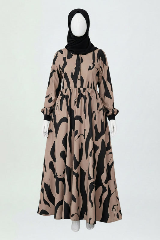 Robe Maxi Abstraite - Dana