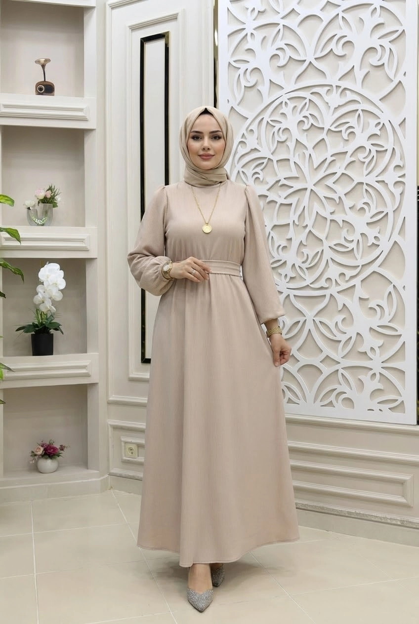 Robe hijab - Tissu : maille torsadée en coton